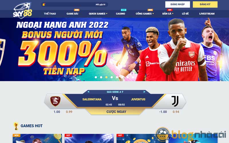 Giao diện Sky88