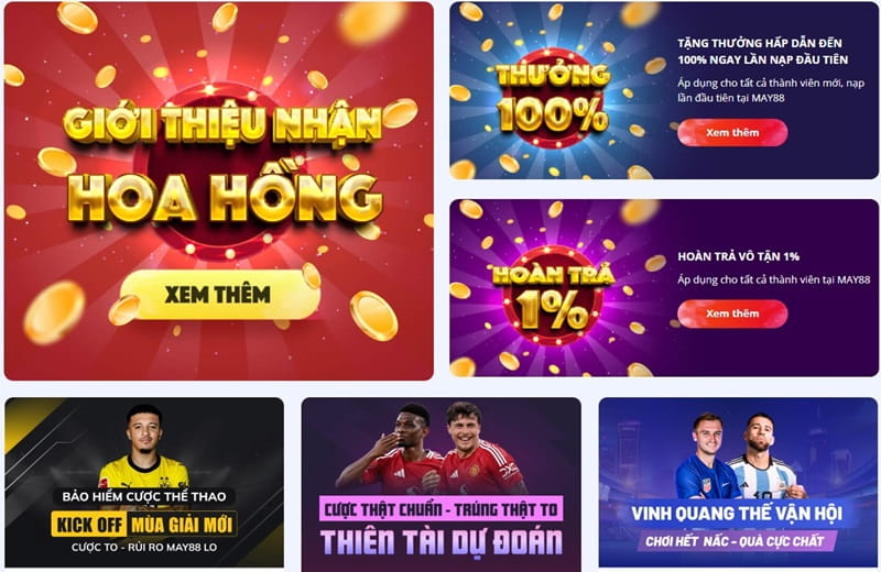 Sự kiện khuyến mãi tại May88 cực kỳ hấp dẫn