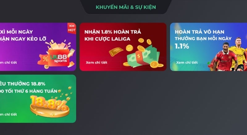 Nhiều sự kiện khuyến mãi UK88 cực HOT