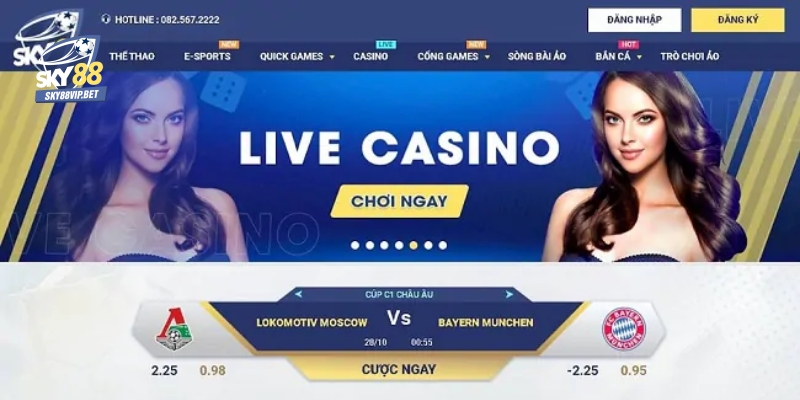 Khám phá các trò chơi casino online tại Sky88