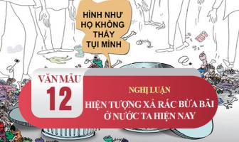 Bài văn nghị luận về hiện tượng xả rác bừa bãi ở nước ta hiện nay (lớp 12) hay nhất
