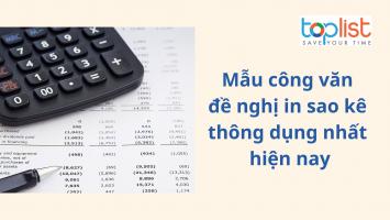 Mẫu công văn đề nghị in sao kê thông dụng nhất hiện nay