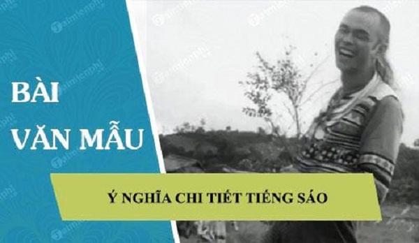 Bài văn phân tích ý nghĩa chi tiết tiếng sáo trong 