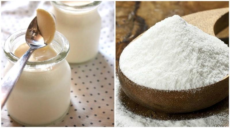 Sữa chua và bột cám gạo