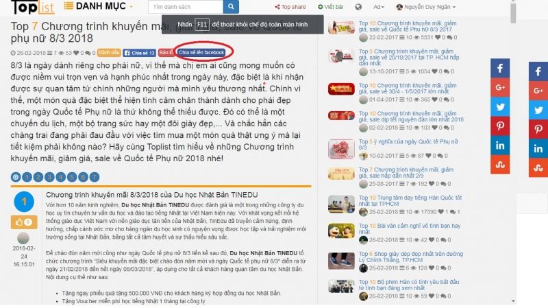 Chia sẻ toplist phù hợp
