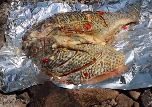 cá nướng giấy bạc