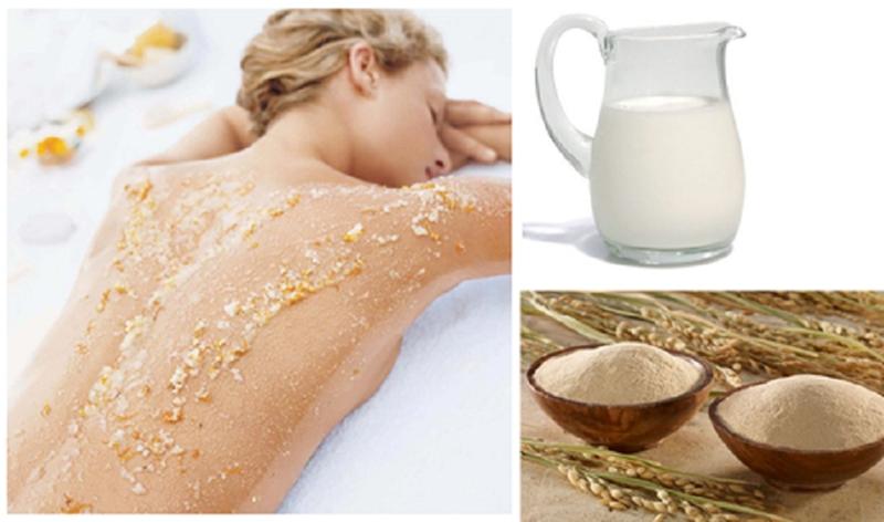Cám gạo giúp tẩy tế bào chết