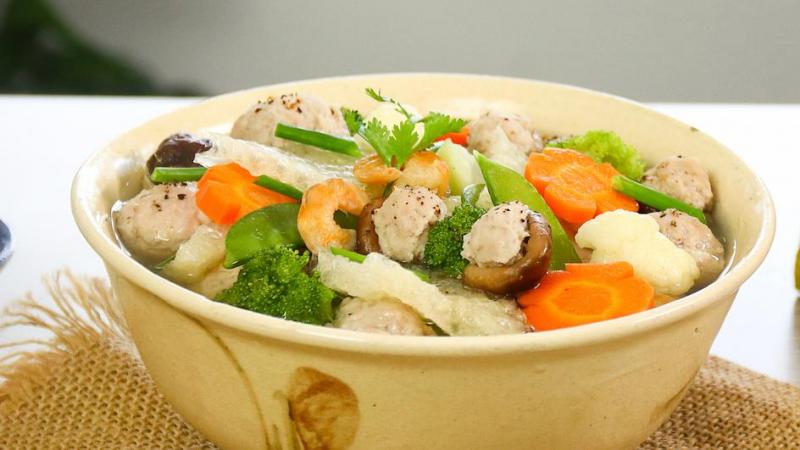 Canh bóng thập cẩm