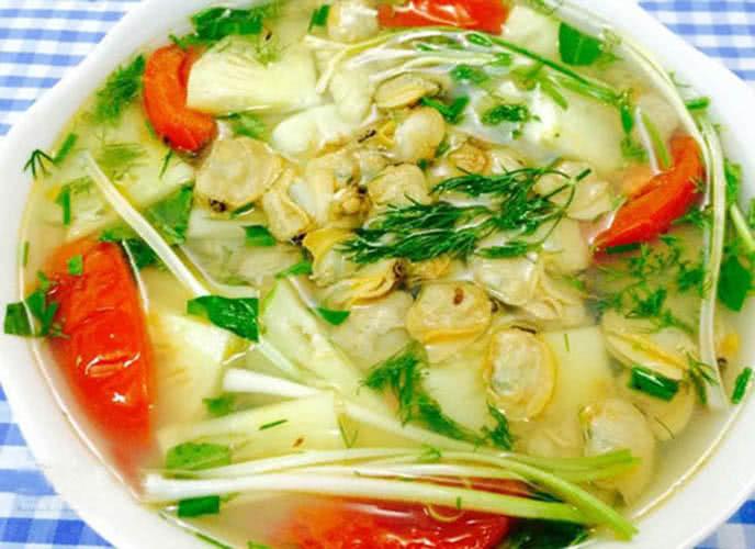 Canh ngao nấu chua