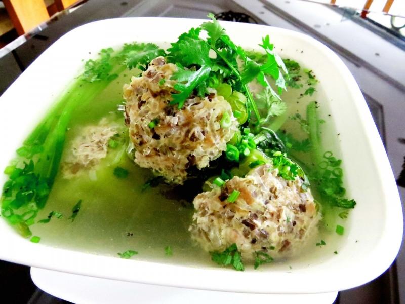 Canh khổ qua nhồi thịt.