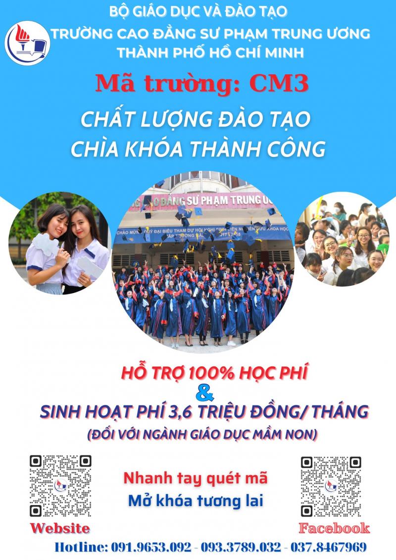 Đến với Cao Đẳng Sư Phạm Trung Ương TP. HCM, sinh viên được giảng dạy hiệu quả bằng các phương pháp học tập tiến tiến