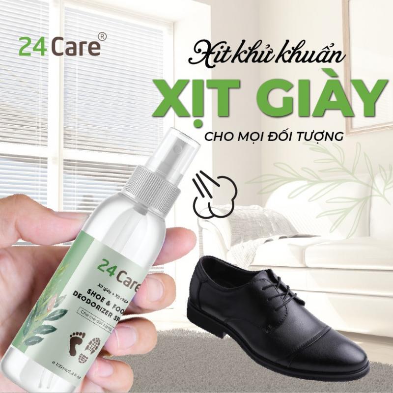 Chai xịt lưu hương, khử mùi giày, sạch khuẩn chiết xuất thảo mộc 24Care