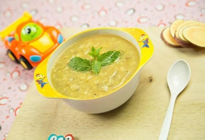 Cháo thịt bò khoai lang