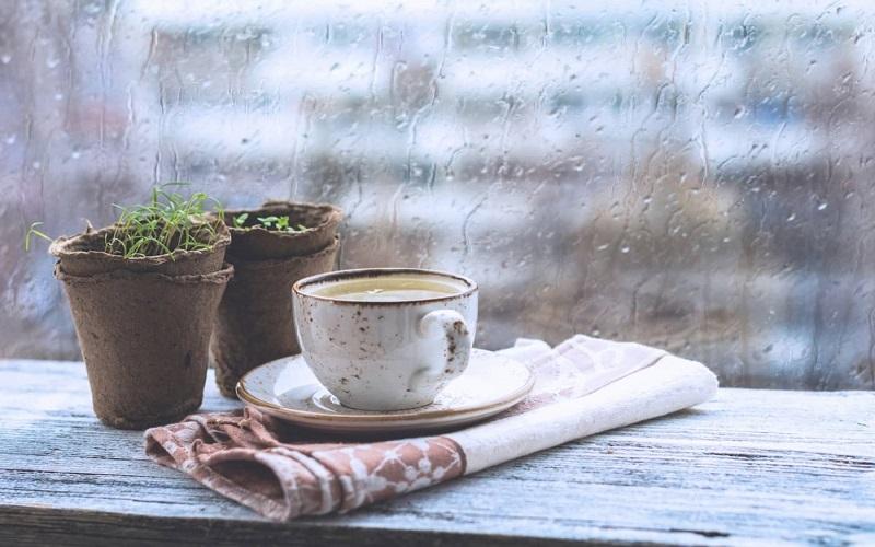 Thưởng thúc một tách cà phê nóng hổi bên khung cửa sổ