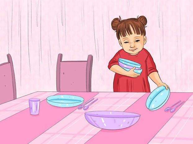 Dạy cho trẻ cách sắp xếp bàn ăn