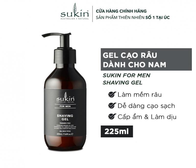 Gel cạo râu Sukin For Men Shaving Gel