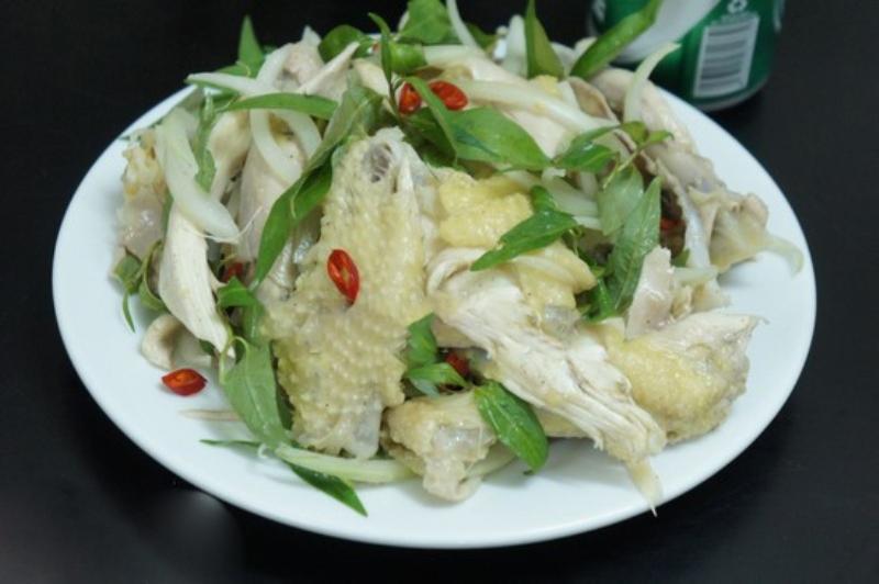 Món gỏi gà hành tây