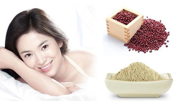 Làm trắng da bằng bột đậu đỏ