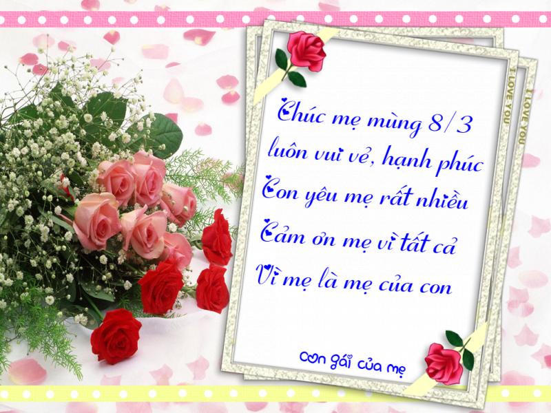 Bức thiệp với lời chúc ý nghĩa và chân thành