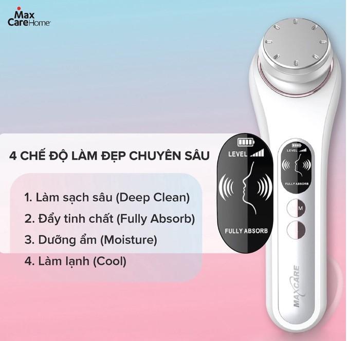 Máy đẩy tinh chất ion nóng lạnh Maxcare Max888Pro