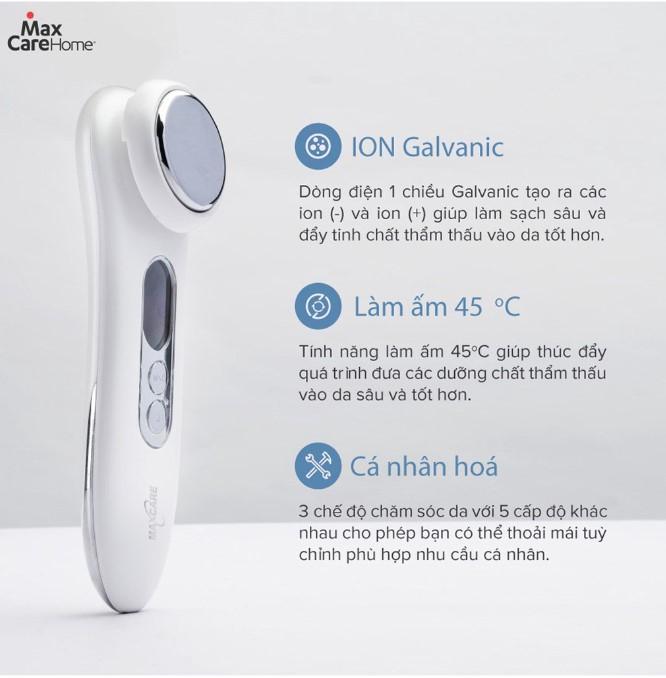 Máy đẩy tinh chất ion nóng lạnh Maxcare Max888Pro