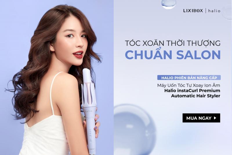 Máy Uốn Tóc Tự Xoay Ion  Âm Halio instaCurl Premium