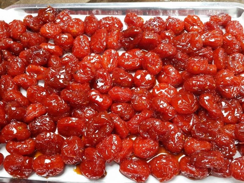 Màu sắc cà chua bi sấy Dẻo tự nhiên, giá trị dinh dưỡng không bị biến đổi