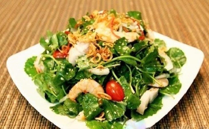 Nộm rau má tôm thịt