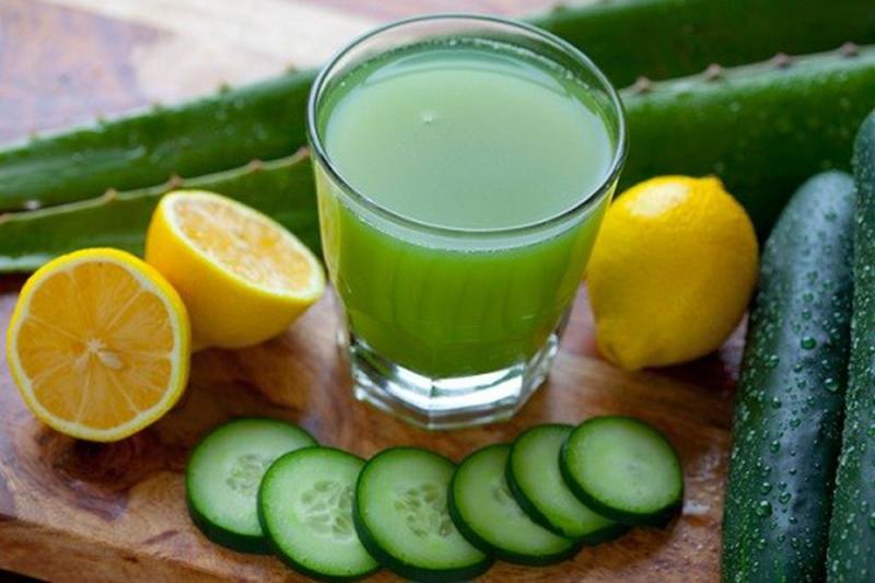 Nước cốt chanh và nước ép dưa chuột