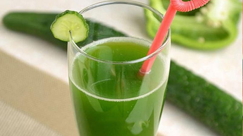Nước ép ớt chuông xanh dưa leo