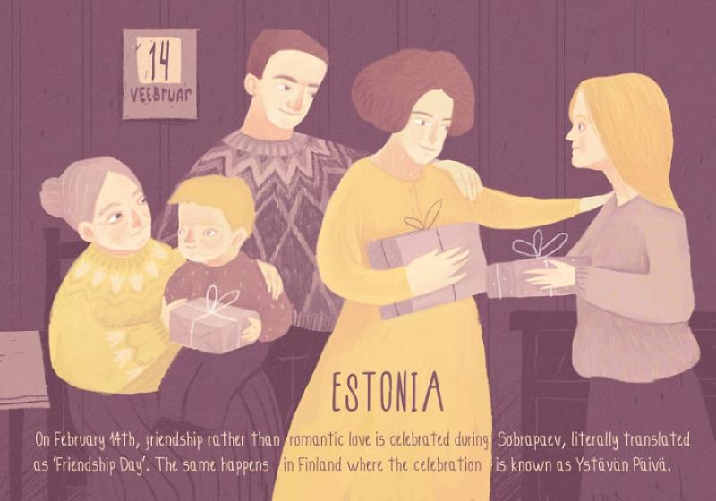 Tại Phần Lan và Estonia, ngày 14/2 được xem là 