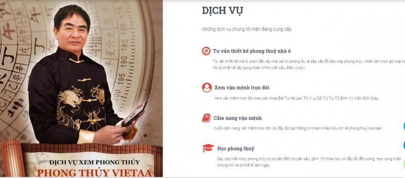 Các dịch vụ phong thủy