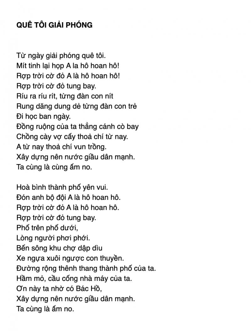 Quê tôi giải phóng