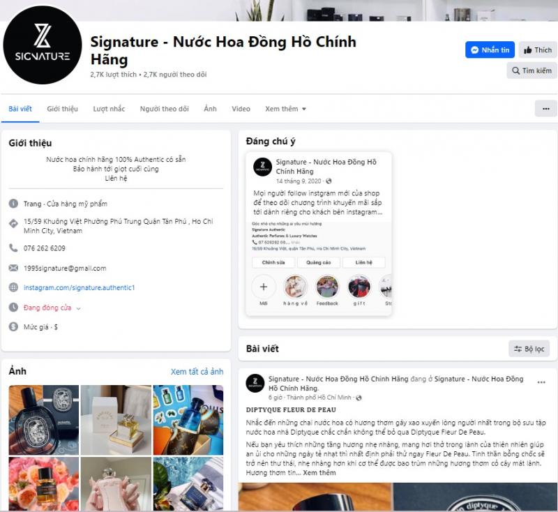Signature Authentic - Nước Hoa Đồng Hồ Chính Hãng