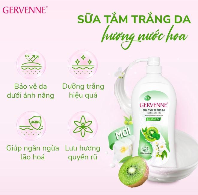 Sữa tắm trắng da Gervenne hương nước hoa