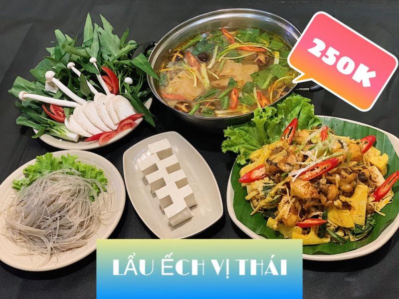 Lẩu ếch vị Thái