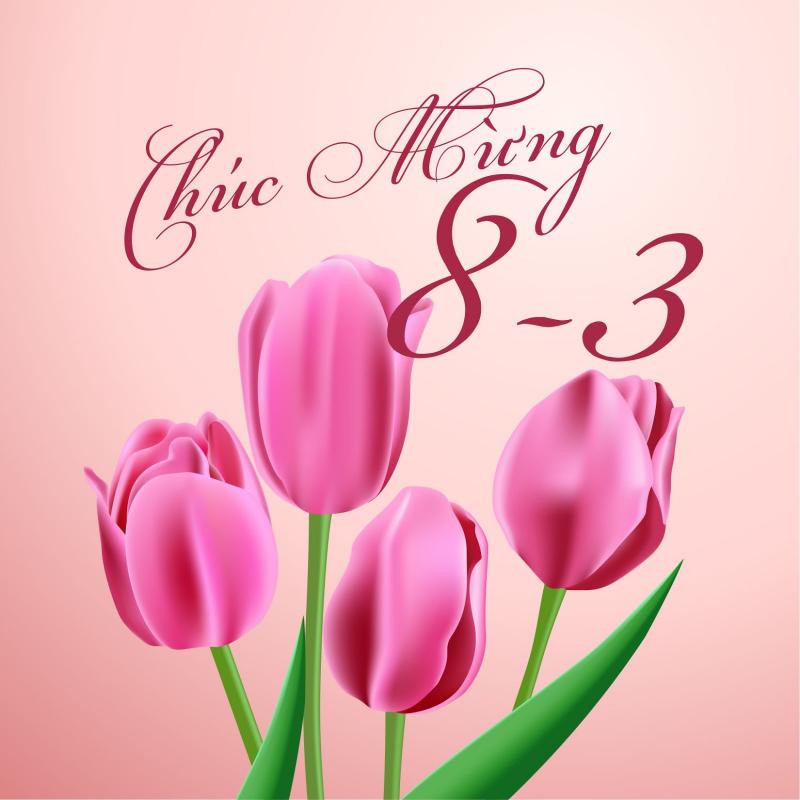 Thiệp chúc mừng chị em phụ nữ nhân ngày mùng 8 tháng 3