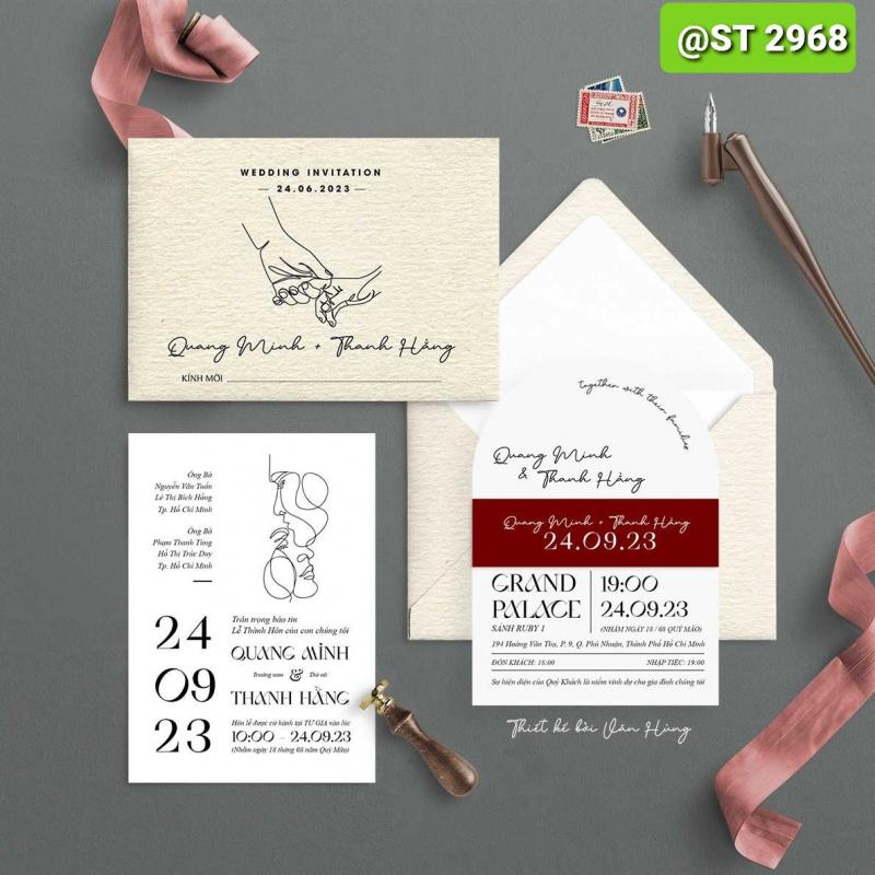 Thiệp cưới Sánh Đôi