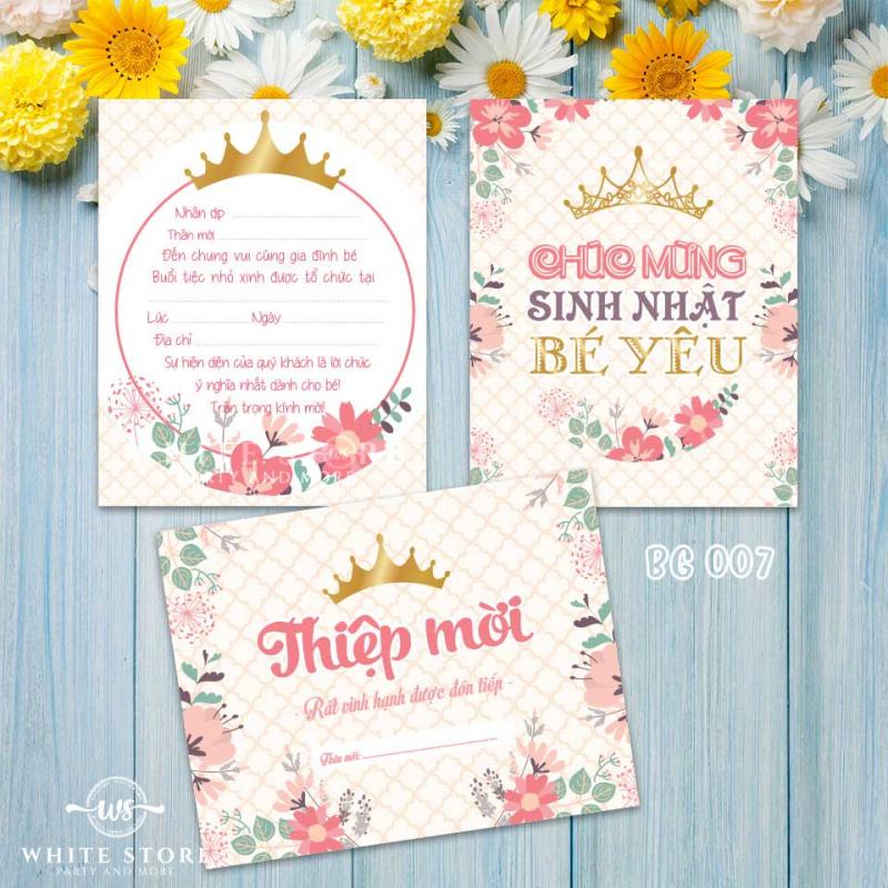 Thiệp mời sinh nhật cho bé yêu
