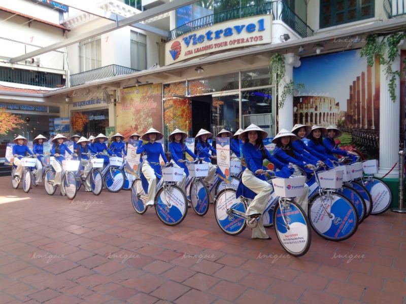 Quảng cáo bằng diễu hành xe đạp của Vietravel