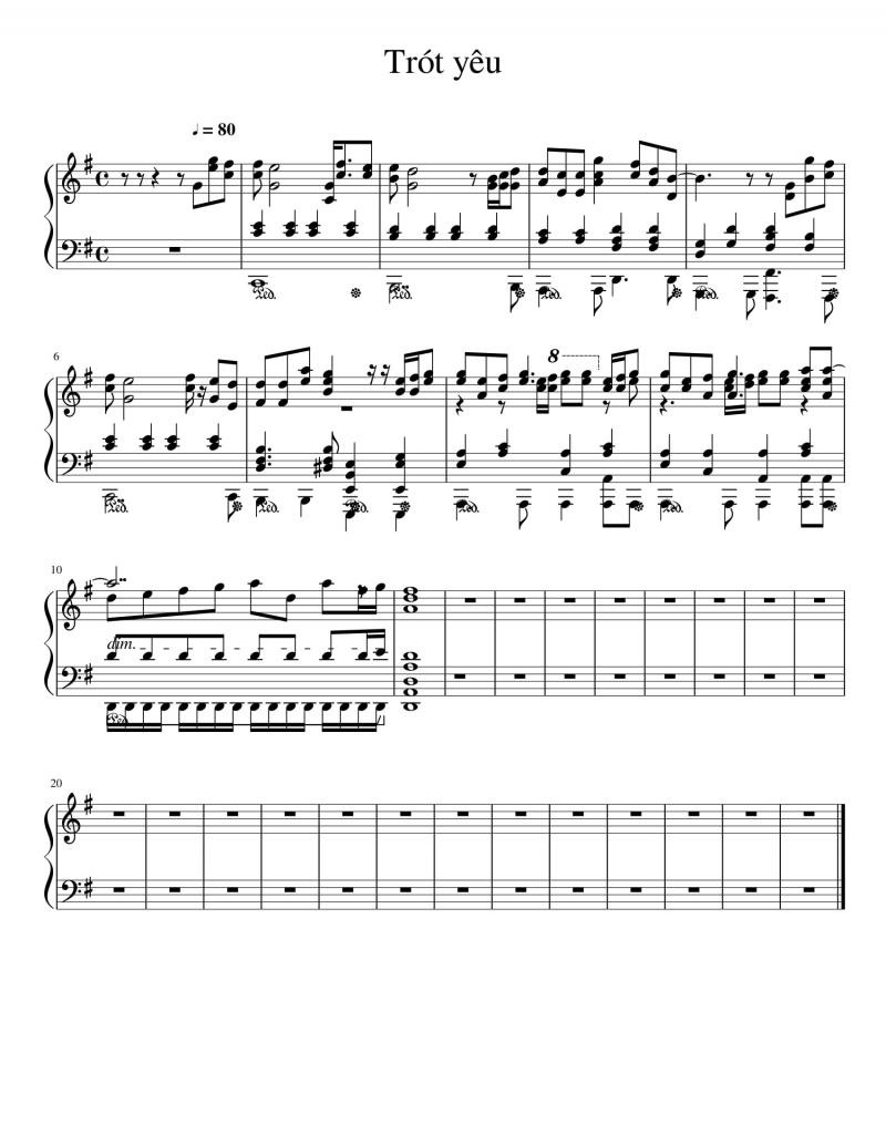 Bản Piano Trót yêu