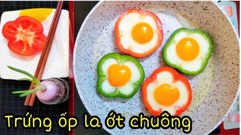 Trứng ốp la ớt chuông