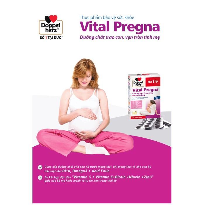 Viên uống bổ sung vitamin và khoáng chất cho bà bầu Doppelherz Aktiv Vital Pregna
