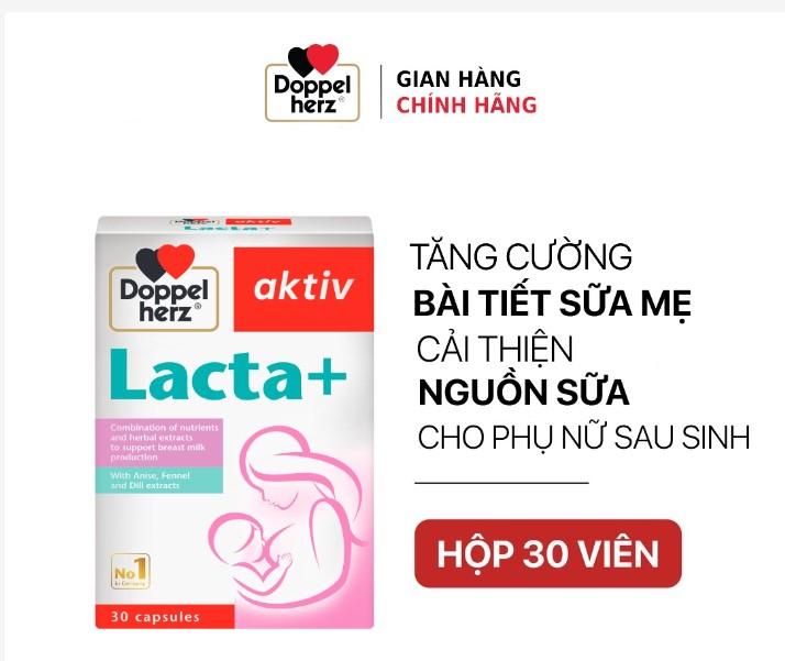 Viên uống cải thiện nguồn sữa mẹ sau sinh Doppelherz Aktiv Lacta+