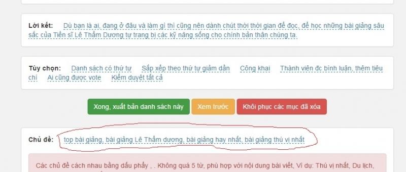 Yêu cầu về Tag( cái này nhiều tác giả không để ý nhất)